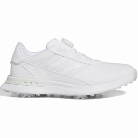 adidas S2G 24 Boa Ladies Spiked Waterproof Shoes - Ftwr White/Ftwr White/Crystal Jade Adidas golf footwear options
