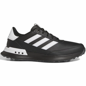 adidas S2G 24 Spikeless Leather Waterproof Shoes - Core Black/Ftwr White/Iron Met. Adidas golf footwear options