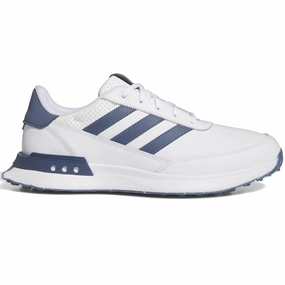 adidas S2G 24 Spikeless Leather Waterproof Shoes - Ftwr White/Collegiate Navy/Silver Met. Adidas golf footwear options
