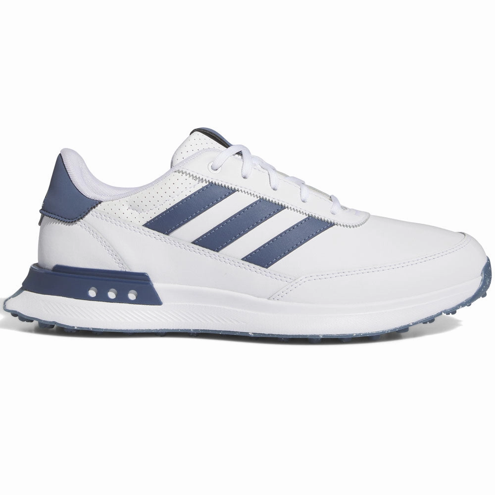 adidas S2G 24 Spikeless Leather Waterproof Shoes - Ftwr White/Collegiate Navy/Silver Met. Adidas golf footwear options