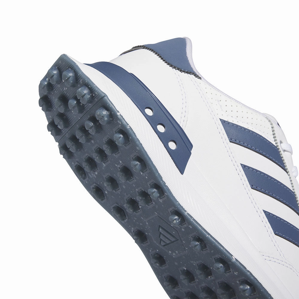 adidas S2G 24 Spikeless Leather Waterproof Shoes - Ftwr White/Collegiate Navy/Silver Met. Performance Golf Footwear