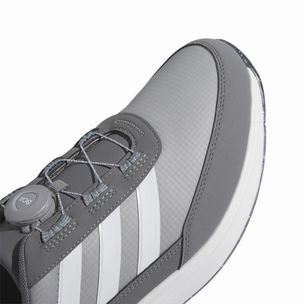 adidas S2G 24 Spikeless Waterproof Boa Shoes - Grey Four/Ftwr White/Preloved Ink Performance Golf Footwear