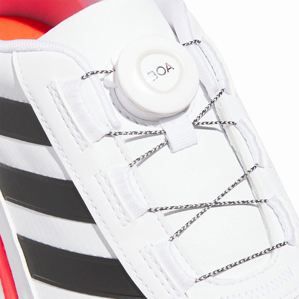 adidas S2G BOA 24 Spikeless Waterproof Shoes - White/Core Black/Lucid Red Performance Golf Footwear