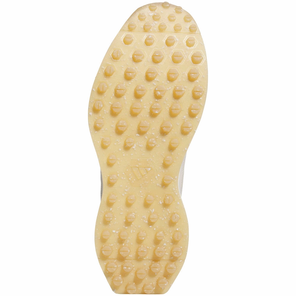 adidas S2G Leather 24 Spikeless Waterproof Shoes - Off White/Alumina/Collegiate Green Performance Golf Footwear