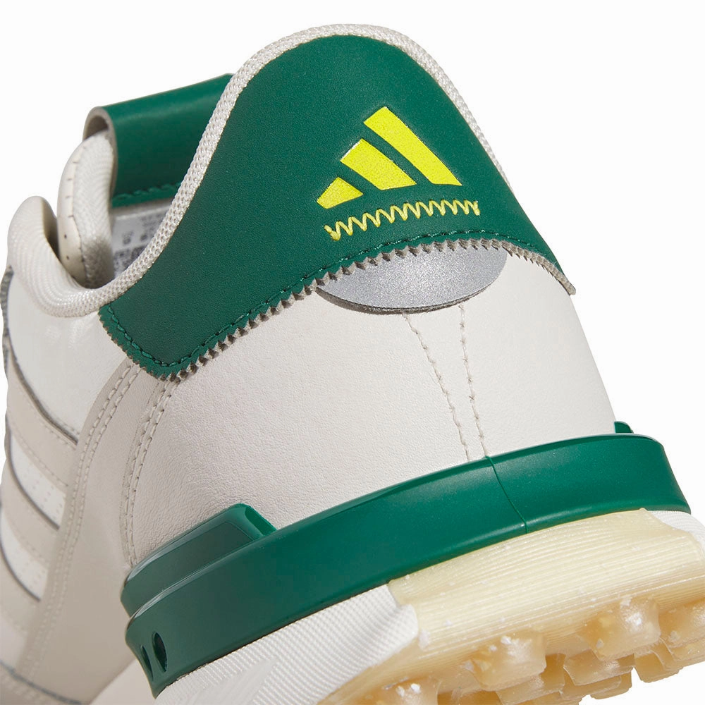 adidas S2G Leather 24 Spikeless Waterproof Shoes - Off White/Alumina/Collegiate Green Performance Golf Footwear