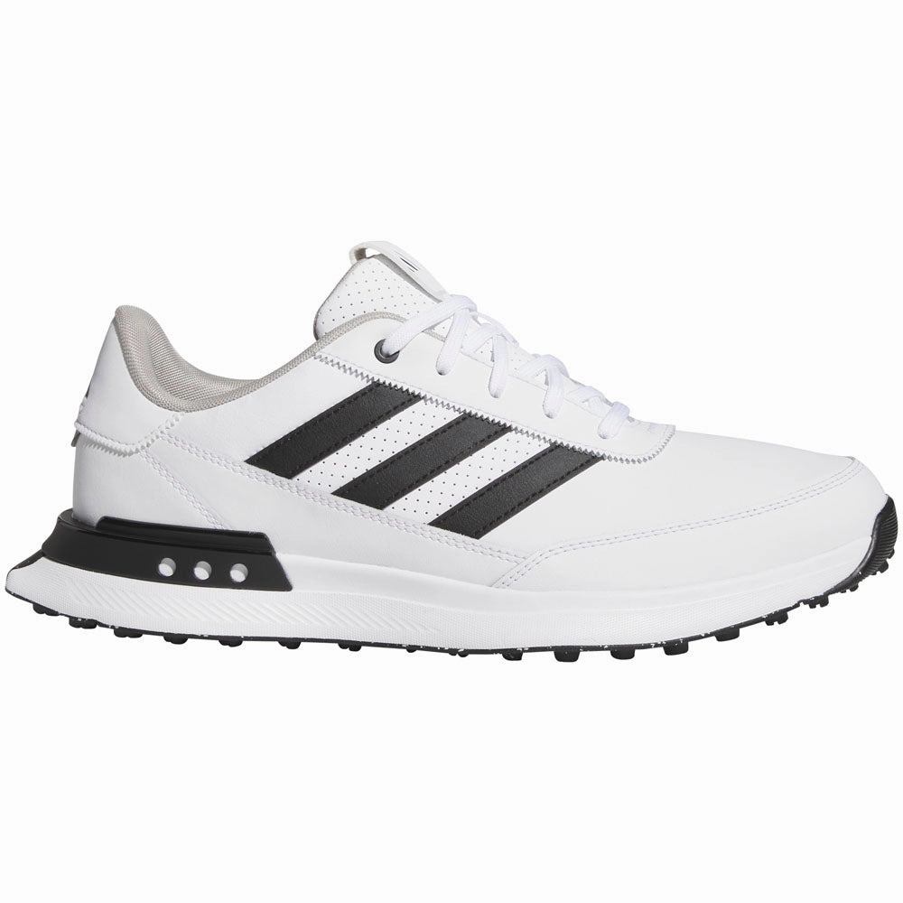 adidas S2G Leather 24 Spikeless Waterproof Shoes - White/Core Black/Grey Two Adidas golf footwear options