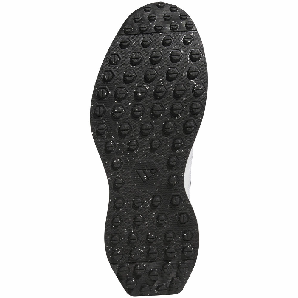 adidas S2G Leather 24 Spikeless Waterproof Shoes - White/Core Black/Grey Two Performance Golf Footwear