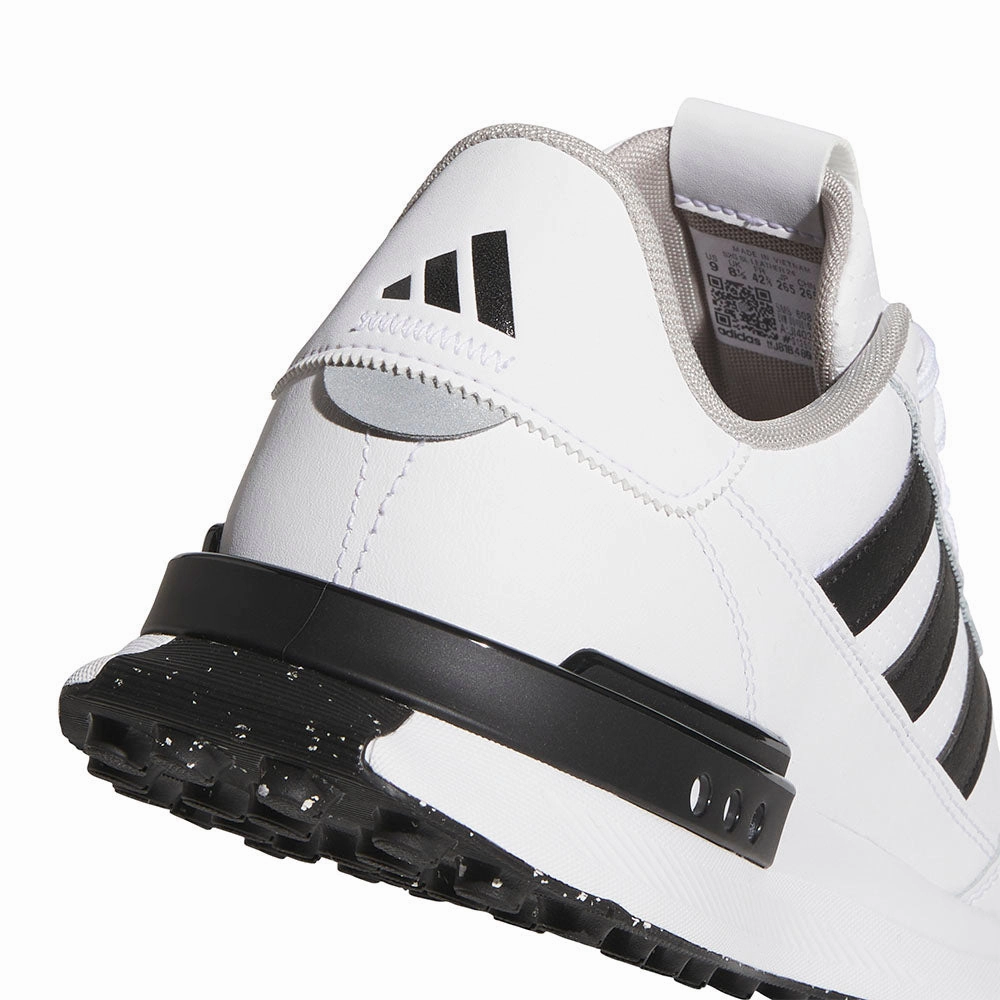adidas S2G Leather 24 Spikeless Waterproof Shoes - White/Core Black/Grey Two Performance Golf Footwear