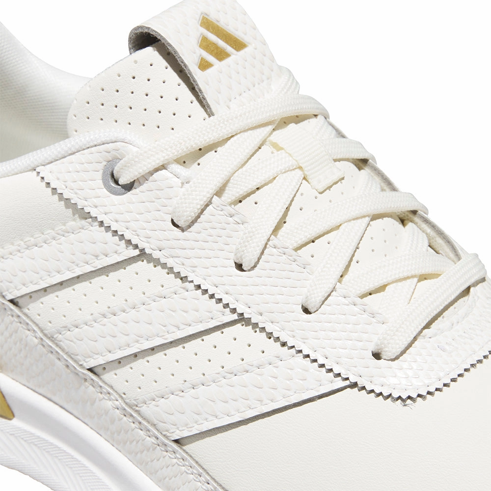 adidas S2G Leather Spikeless Ladies Waterproof Shoes - Off White/Gold Metallic/Gum 4 Performance Golf Footwear