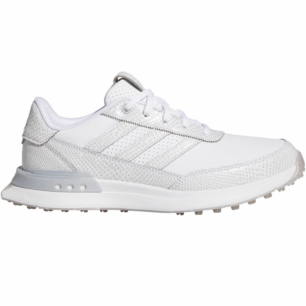 adidas S2G Leather Spikeless Ladies Waterproof Shoes - White/White/Silver Mettalic Adidas golf footwear options