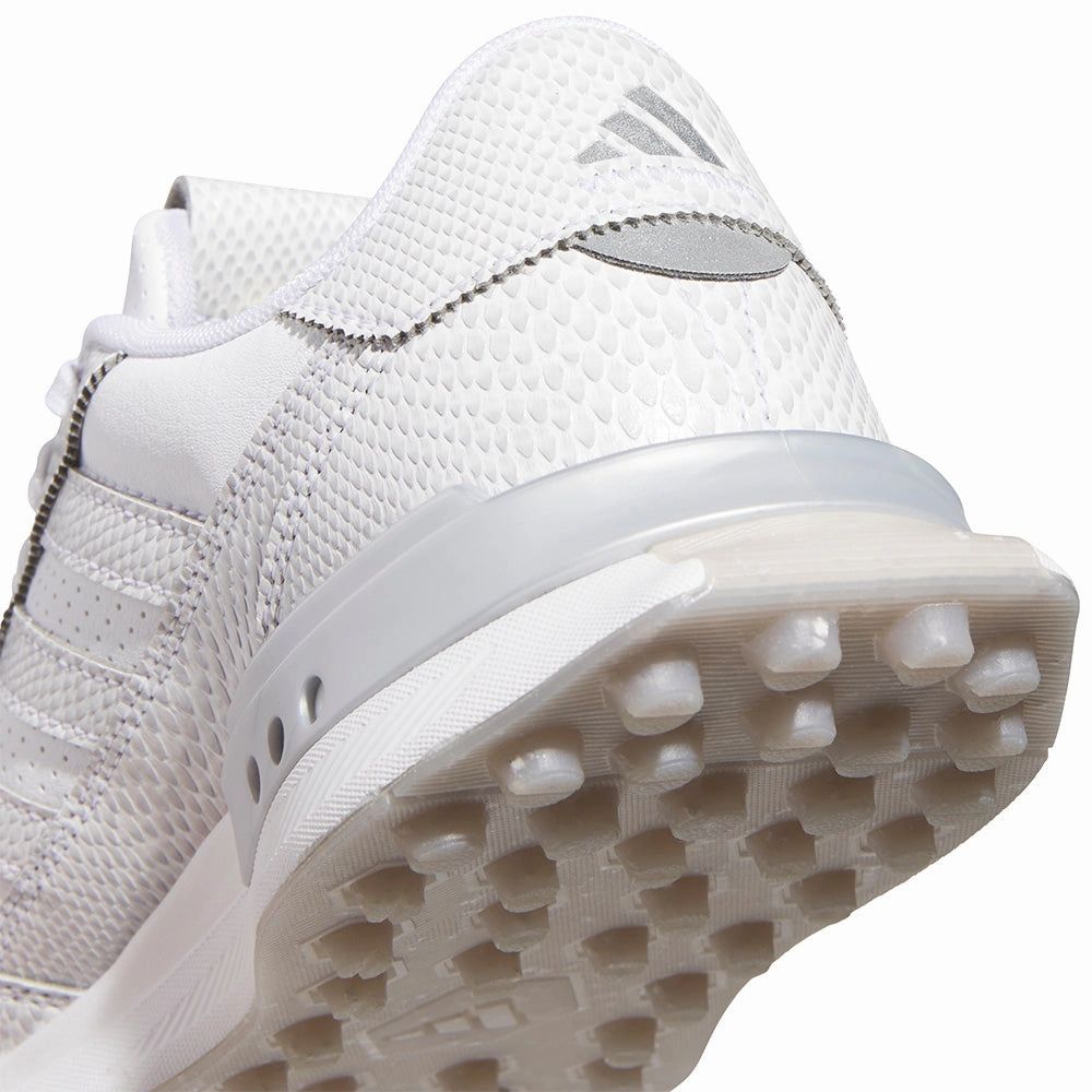 adidas S2G Leather Spikeless Ladies Waterproof Shoes - White/White/Silver Mettalic Performance Golf Footwear