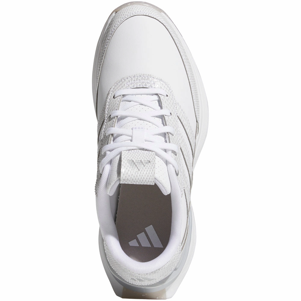 adidas S2G Leather Spikeless Ladies Waterproof Shoes - White/White/Silver Mettalic Performance Golf Footwear