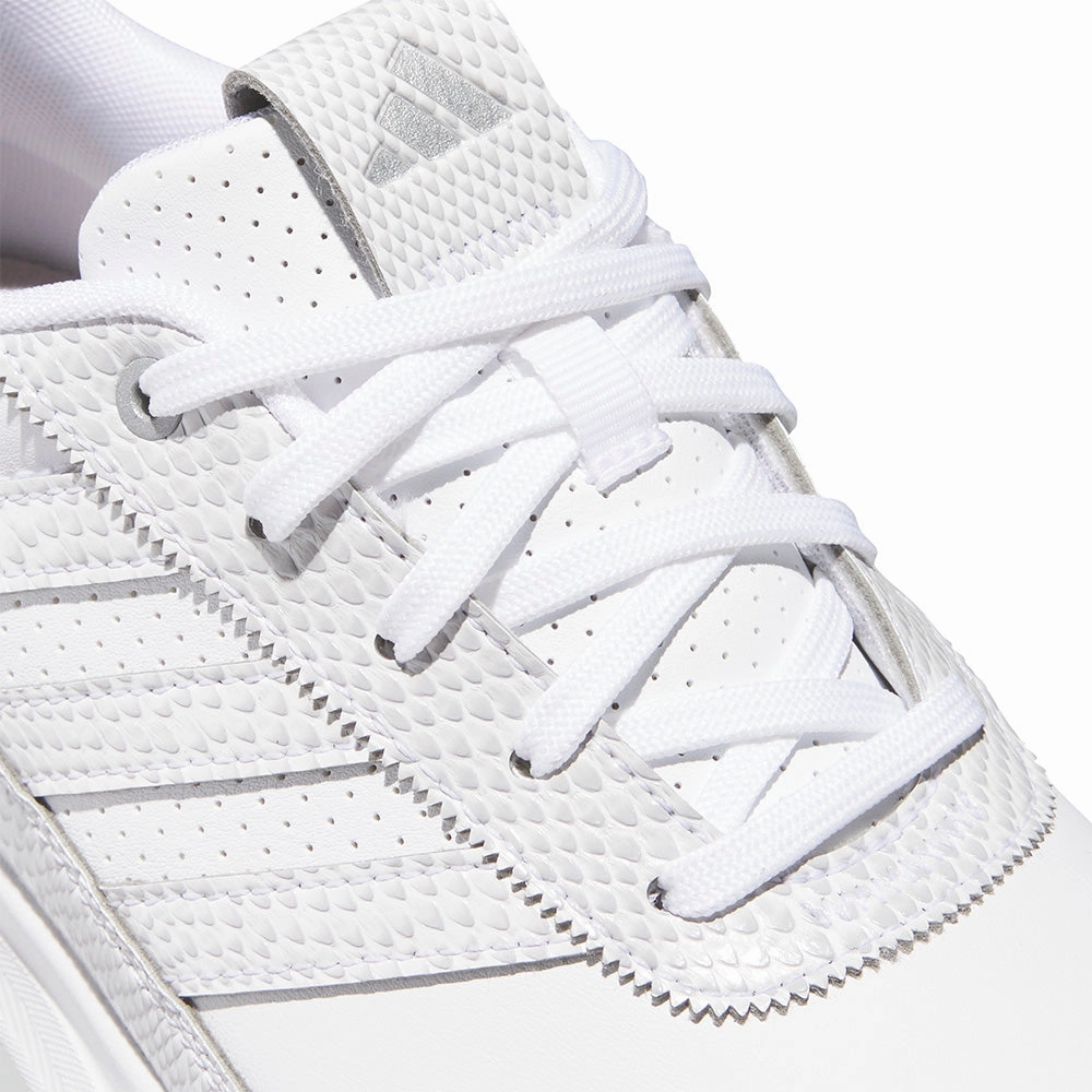 adidas S2G Leather Spikeless Ladies Waterproof Shoes - White/White/Silver Mettalic Performance Golf Footwear