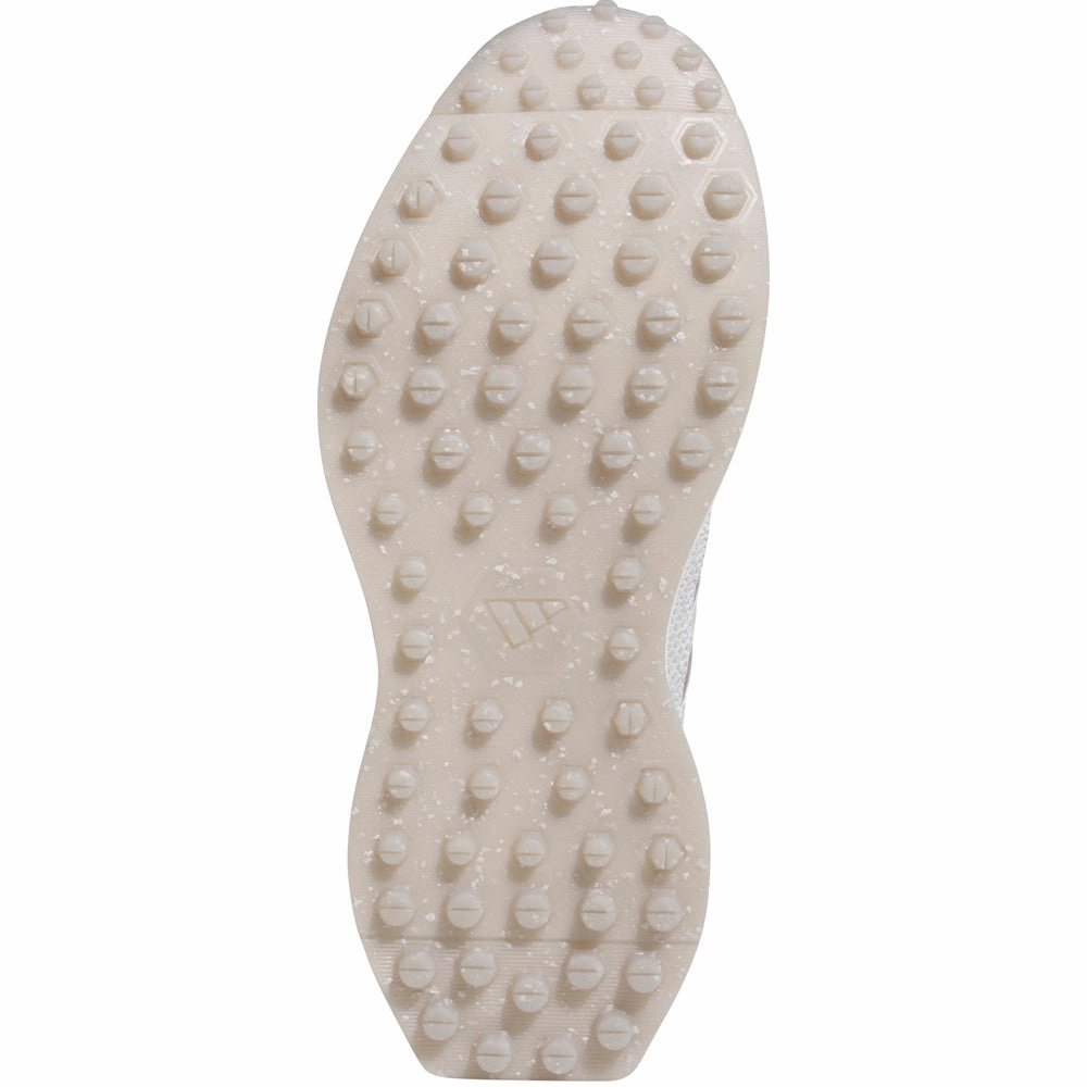 adidas S2G Leather Spikeless Ladies Waterproof Shoes - White/White/Silver Mettalic Performance Golf Footwear