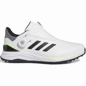 adidas Solarmotion 24 Boa Spikeless Waterproof Shoes - Ftwr White/Core Black/Green Spark Adidas golf footwear options