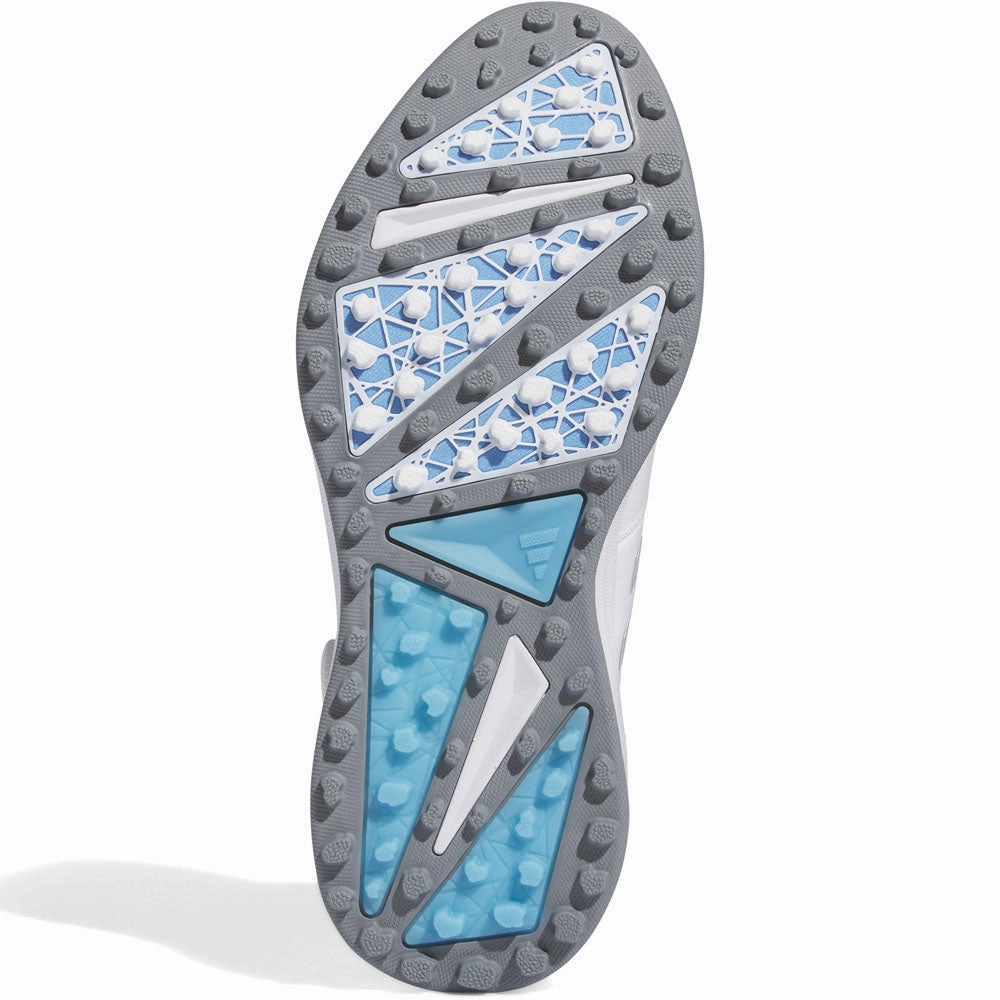 adidas Solarmotion 24 Boa Spikeless Waterproof Shoes - Ftwr White/Silver Met./Blue Burst Performance Golf Footwear