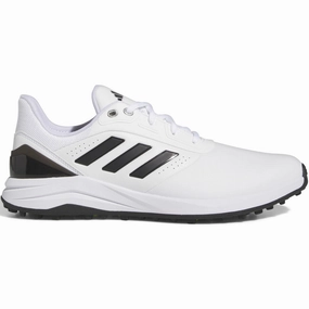 adidas Solarmotion 24 Spikeless Waterproof Shoes - Ftwr White/Core Black/Green Spark Adidas golf footwear options