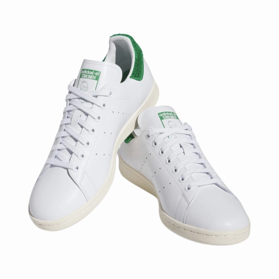 Adidas Stan Smith x Homer Simpson White Green Breathable Shoes