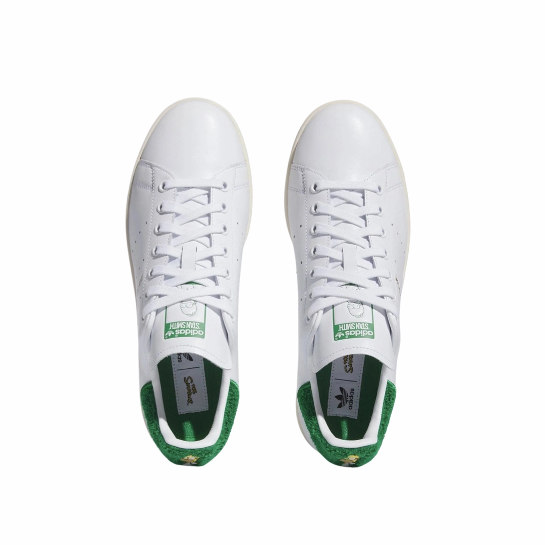 Adidas Stan Smith x Homer Simpson White Green Breathable Shoes