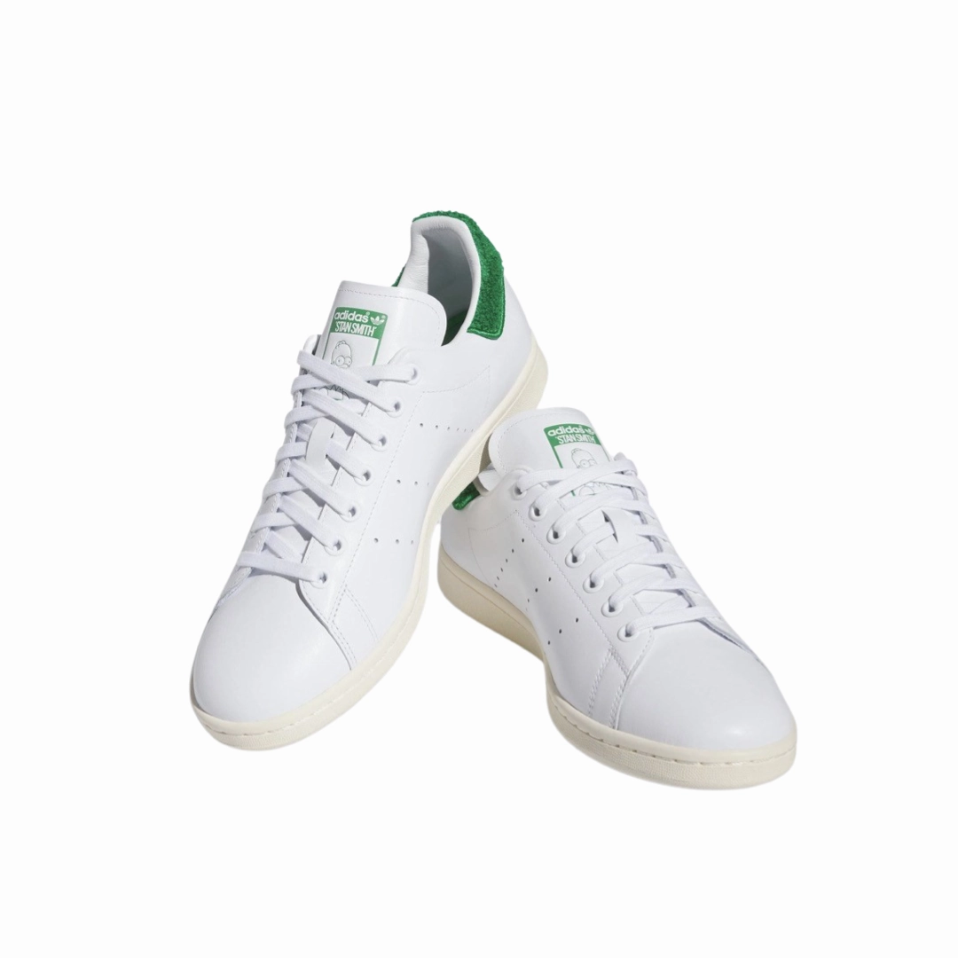 Adidas Stan Smith x Homer Simpson White Green Breathable Shoes