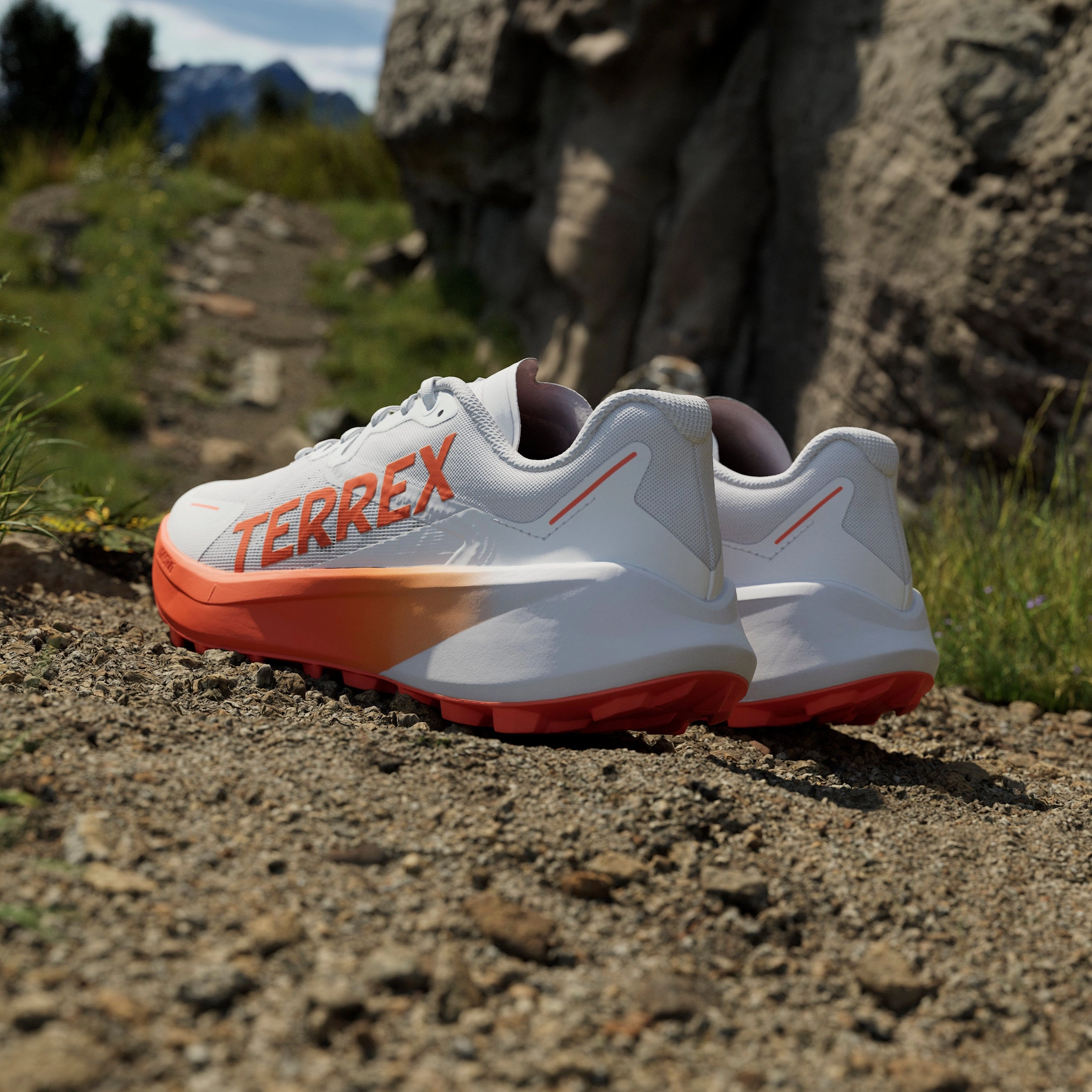adidas Terrex Agravic 3 | Cloud White / Semi Impact Orange / Dash Grey | Mens Adidas versatile athletic footwear