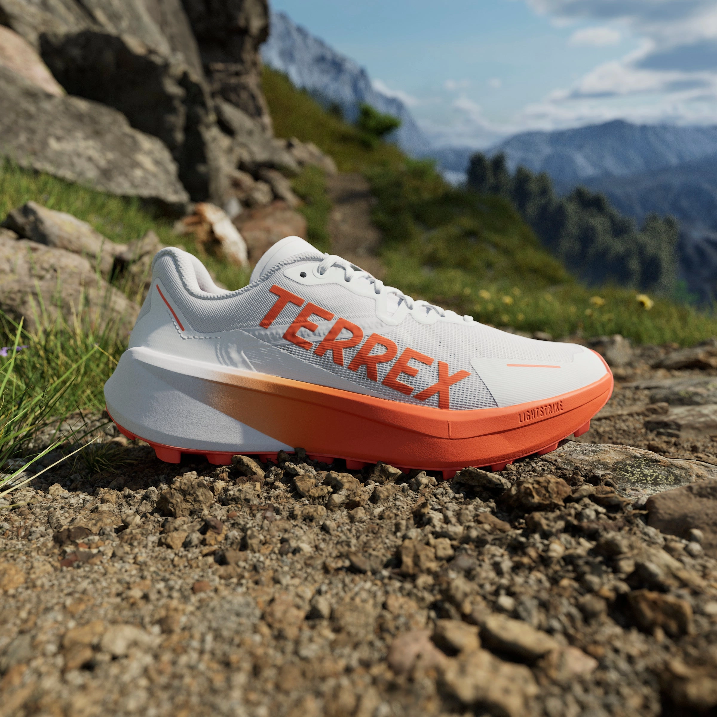 adidas Terrex Agravic 3 | Cloud White / Semi Impact Orange / Dash Grey | Mens Adidas versatile athletic footwear