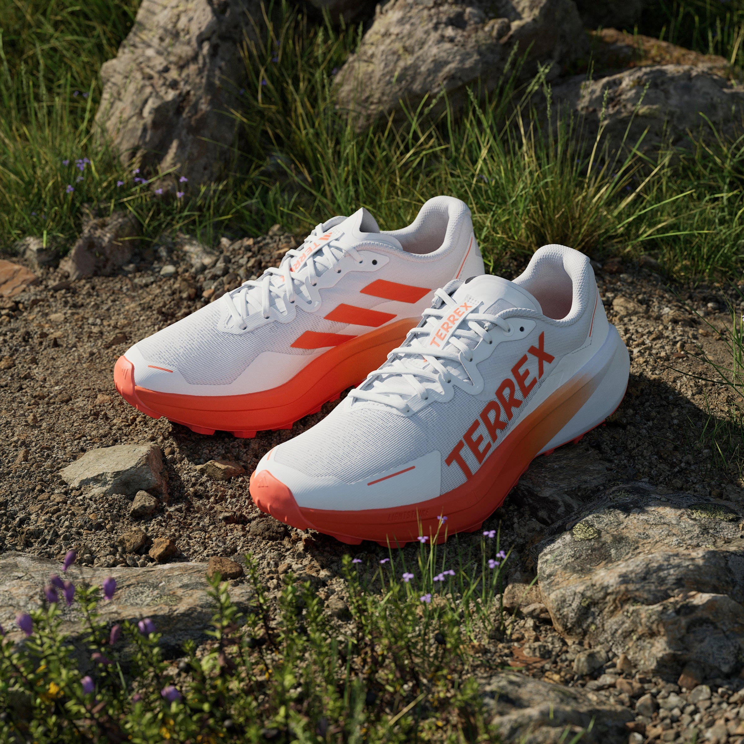 adidas Terrex Agravic 3 | Cloud White / Semi Impact Orange / Dash Grey | Mens Adidas versatile athletic footwear