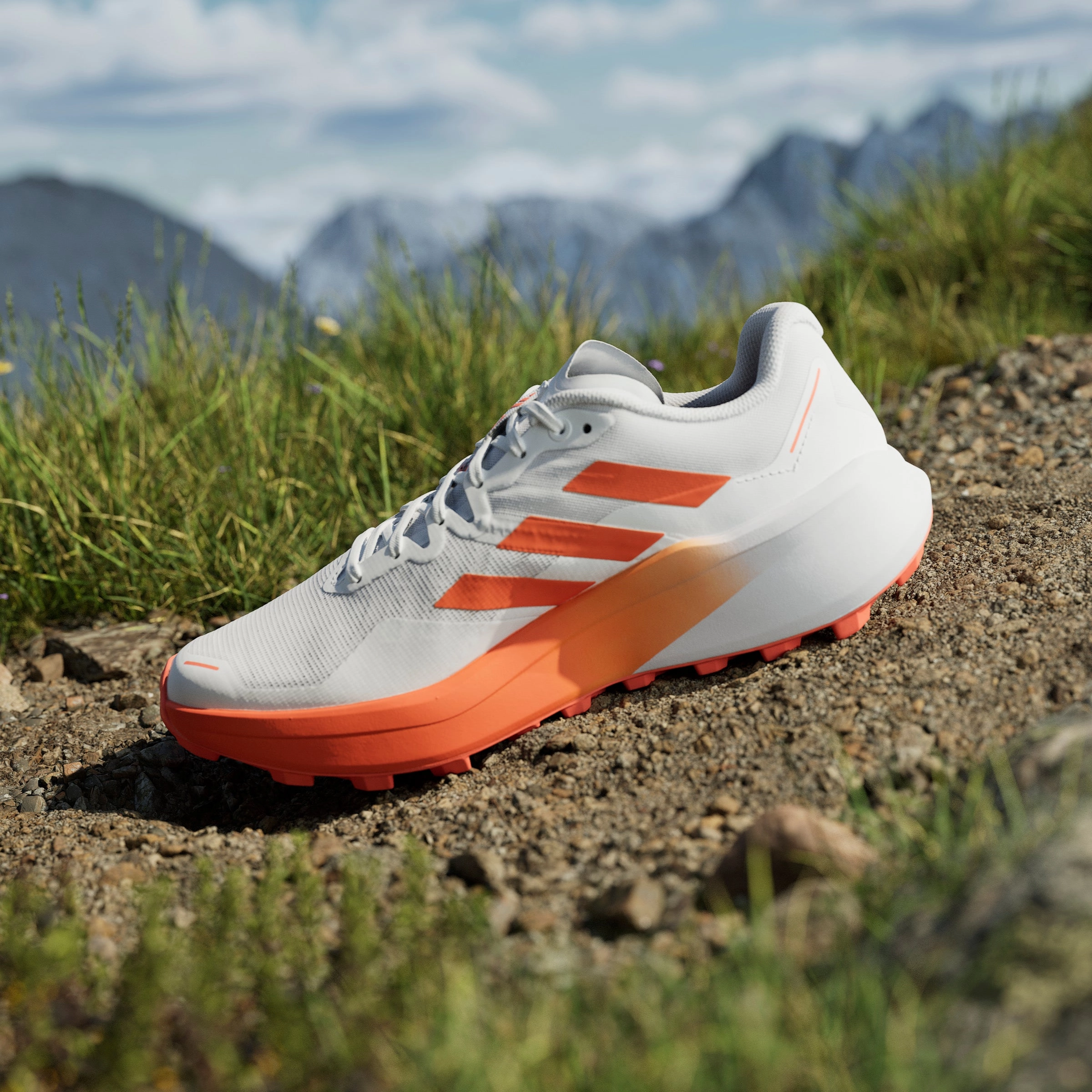 adidas Terrex Agravic 3 | Cloud White / Semi Impact Orange / Dash Grey | Mens Adidas versatile athletic footwear