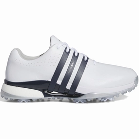 adidas Tour360 24 Spiked Waterproof Shoes - Ftwr White/Collegiate Navy/Silver Met. Adidas golf footwear options