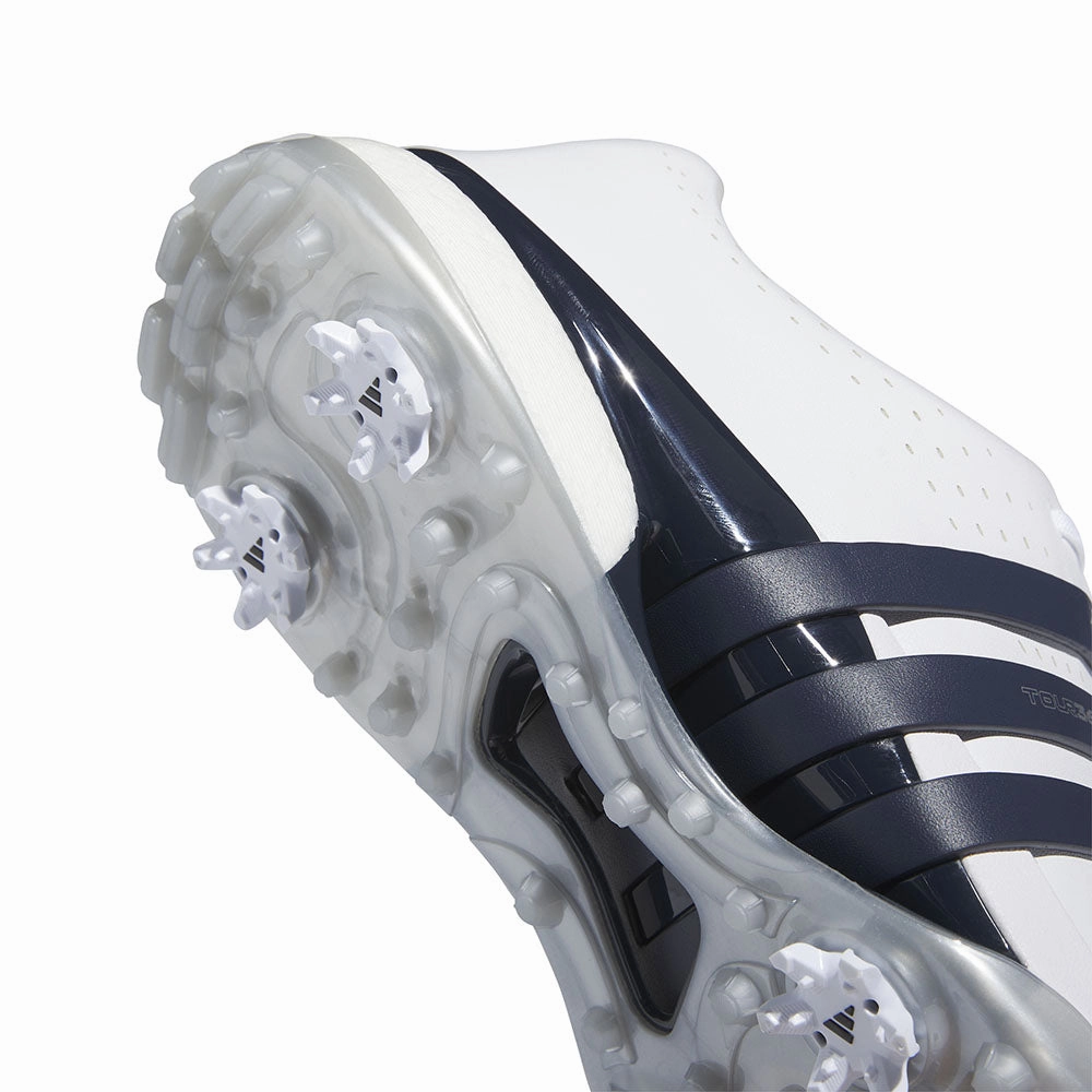 adidas Tour360 24 Spiked Waterproof Shoes - Ftwr White/Collegiate Navy/Silver Met. Performance Golf Footwear