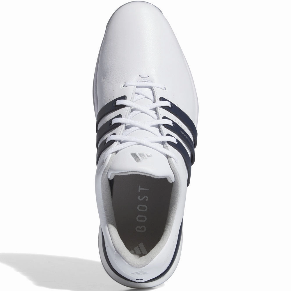 adidas Tour360 24 Spiked Waterproof Shoes - Ftwr White/Collegiate Navy/Silver Met. Performance Golf Footwear