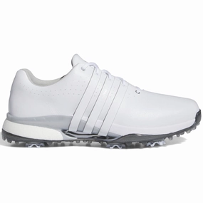 adidas Tour360 24 Spiked Waterproof Shoes - Ftwr White/Ftwr White/Silver Met. Adidas golf footwear options