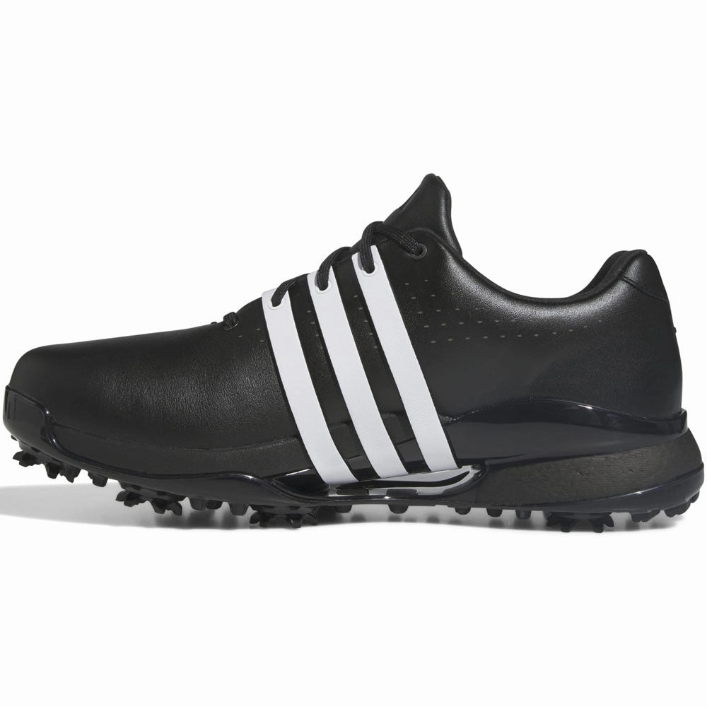 adidas Tour360 '24 Spiked Waterproof Shoes - Core Black/FTW White/Core Black Performance Golf Footwear