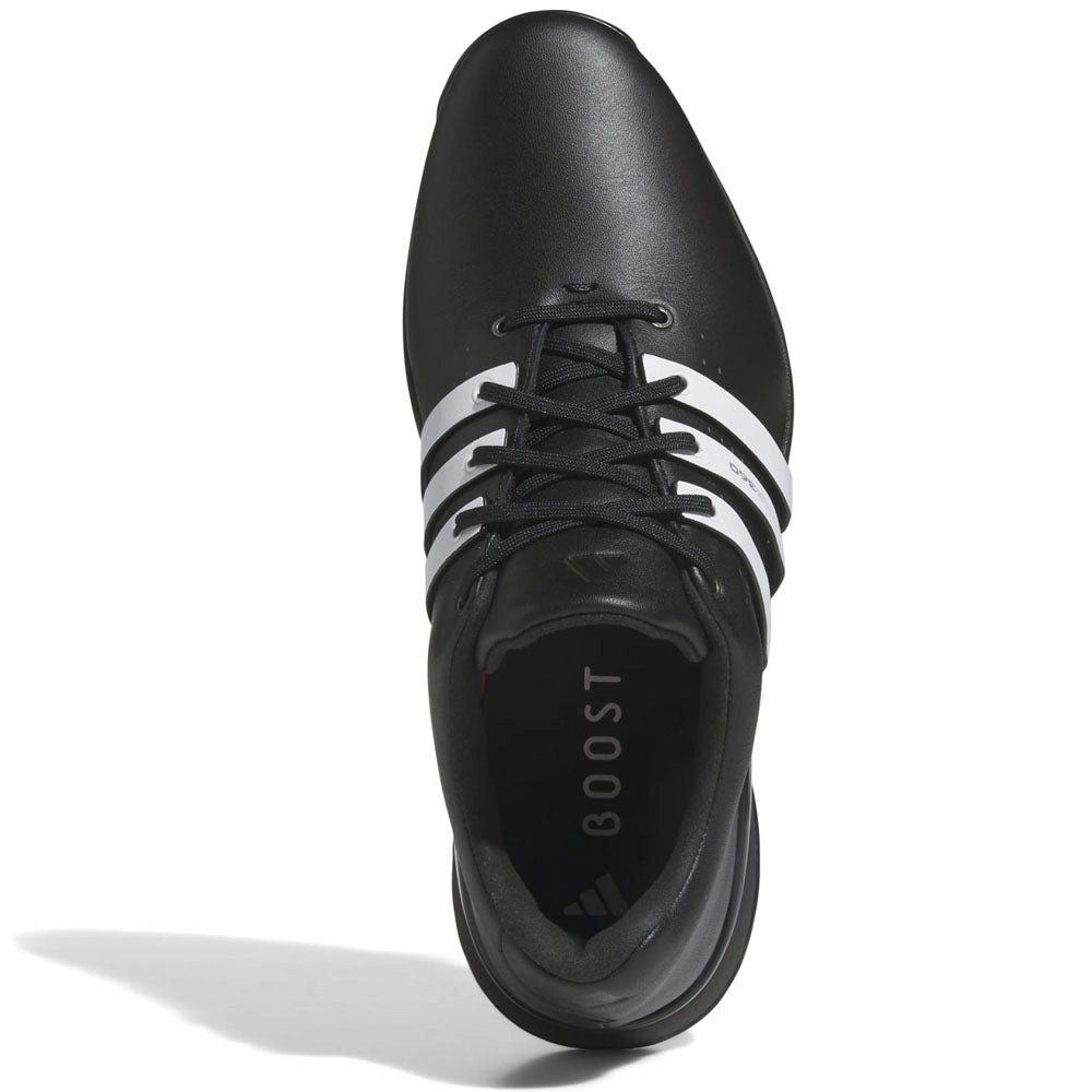 adidas Tour360 '24 Spiked Waterproof Shoes - Core Black/FTW White/Core Black Performance Golf Footwear