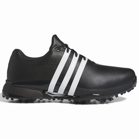 adidas Tour360 '24 Spiked Waterproof Shoes - Core Black/FTW White/Core Black Adidas golf footwear options