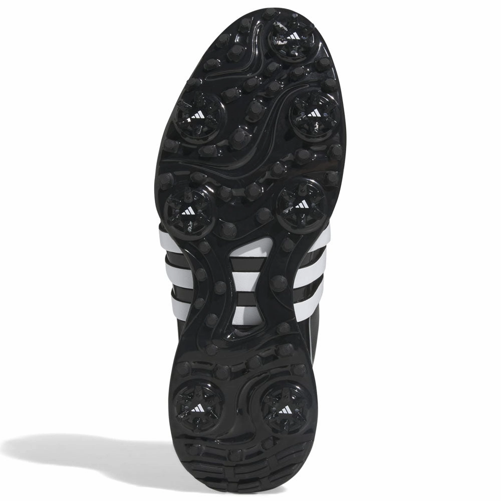 adidas Tour360 '24 Spiked Waterproof Shoes - Core Black/FTW White/Core Black Performance Golf Footwear