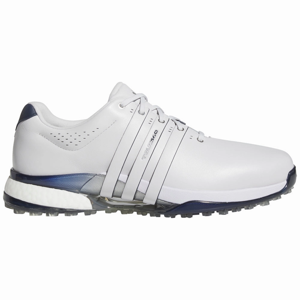 adidas Tour360 Spikeless Waterproof Shoes - Dash Grey/Dash Grey/Collegiate Navy Adidas golf footwear options