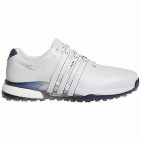 adidas Tour360 Spikeless Waterproof Shoes - Dash Grey/Dash Grey/Collegiate Navy Adidas golf footwear options