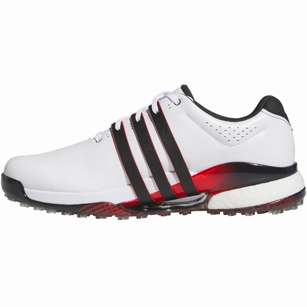 adidas Tour360 Spikeless Waterproof Shoes - White/Core Black/Lucid Red Performance Golf Footwear