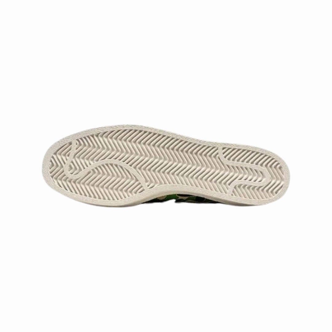 adidas x Bape Superstar 80's Green Camo Multi Basketball Shoes