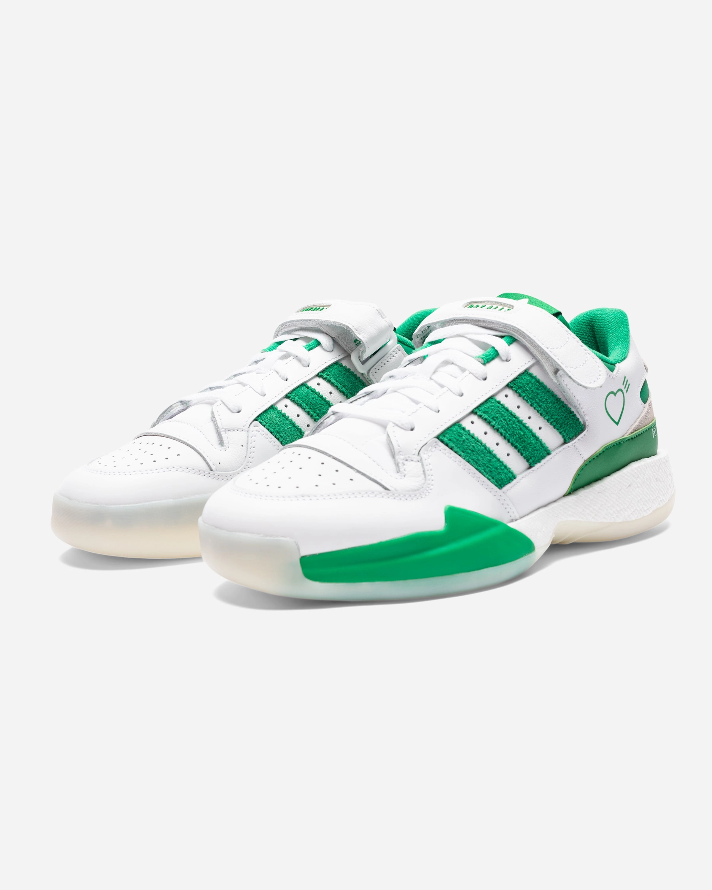 ADIDAS X HUMAN MADE FORUM LOW - GREEN Adidas sporty casual shoes with three-stripe design