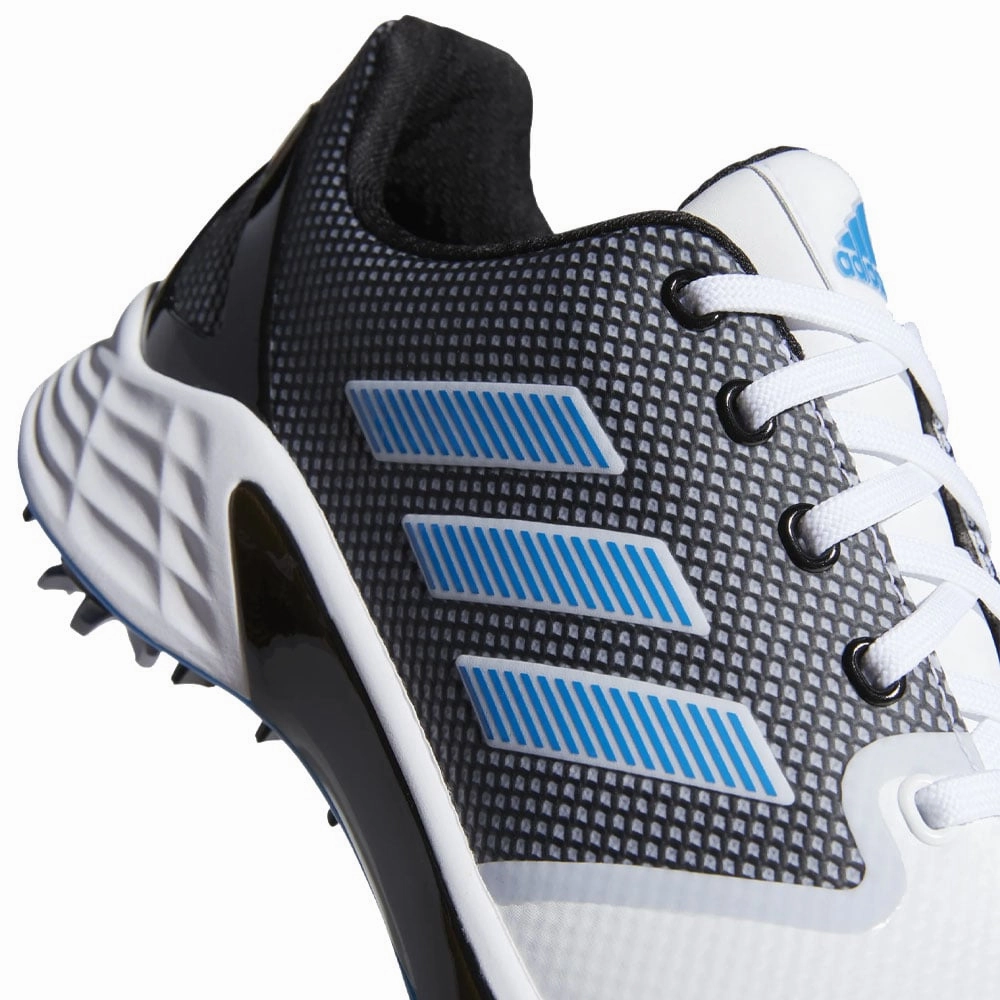 adidas ZG21 Spiked Shoes - White/Blue Rush/Core Black Performance Golf Footwear