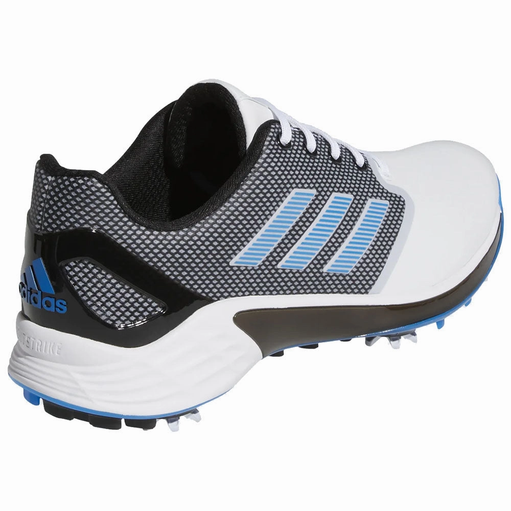 adidas ZG21 Spiked Shoes - White/Blue Rush/Core Black Performance Golf Footwear