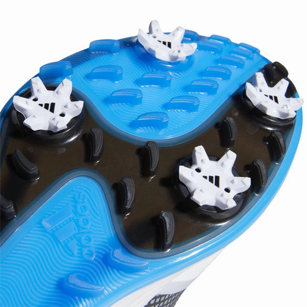 adidas ZG21 Spiked Shoes - White/Blue Rush/Core Black Performance Golf Footwear