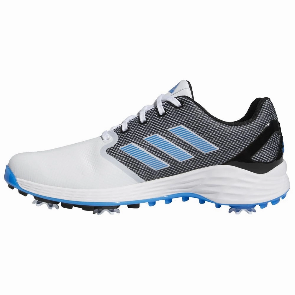 adidas ZG21 Spiked Shoes - White/Blue Rush/Core Black Performance Golf Footwear
