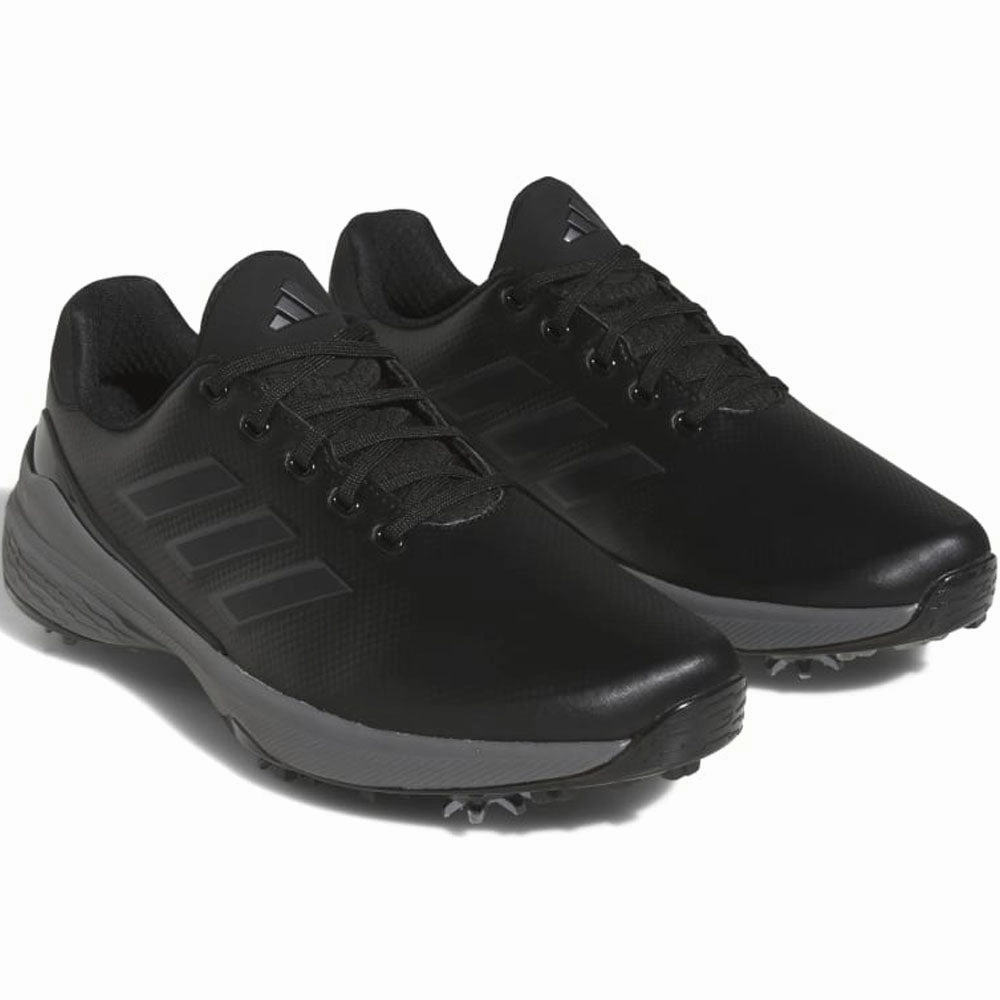 adidas ZG23 Spiked Waterproof Shoes - Core Black/Grey Six/Dark Silver Metallic Performance Golf Footwear