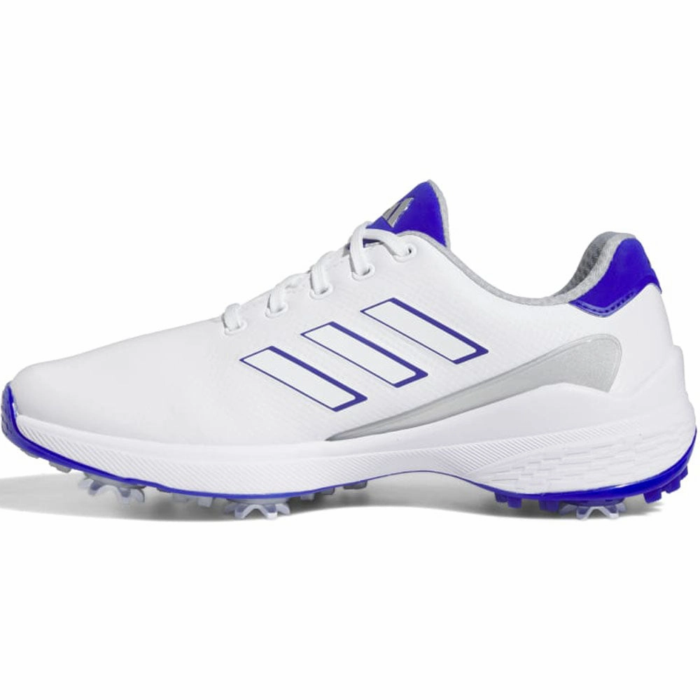 adidas ZG23 Spiked Waterproof Shoes - FTWR White/Blue Fusion/Lucid Blue Performance Golf Footwear