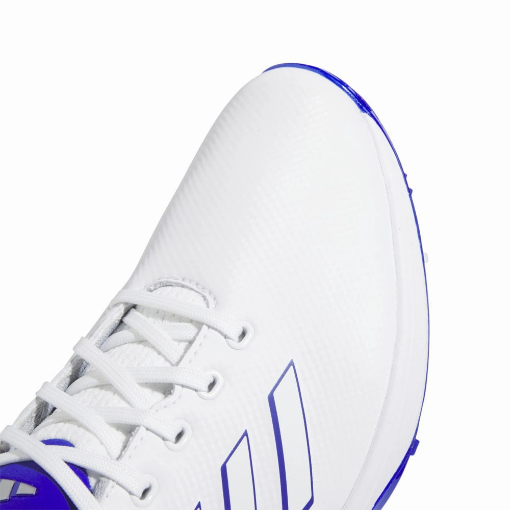adidas ZG23 Spiked Waterproof Shoes - FTWR White/Blue Fusion/Lucid Blue Performance Golf Footwear