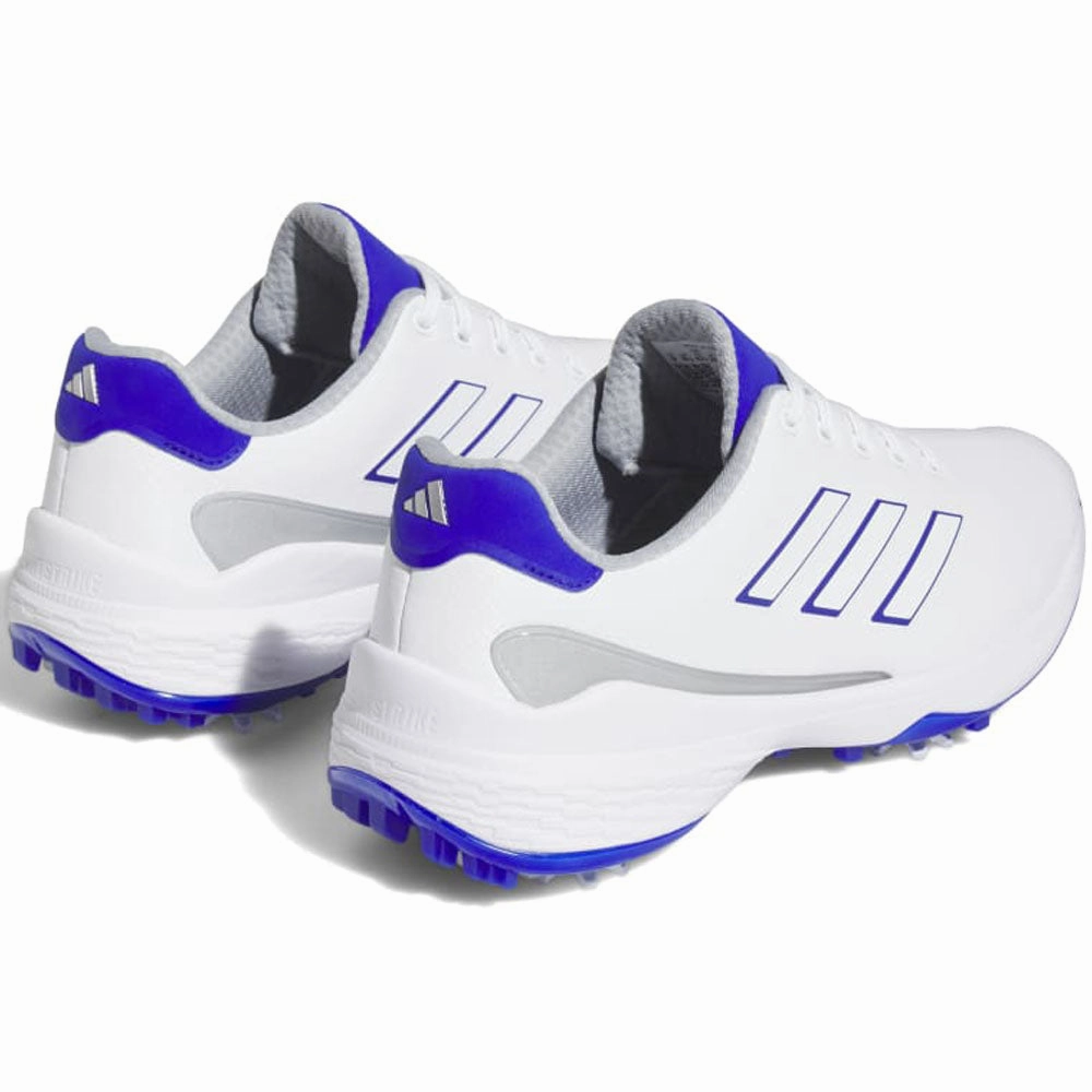adidas ZG23 Spiked Waterproof Shoes - FTWR White/Blue Fusion/Lucid Blue Performance Golf Footwear