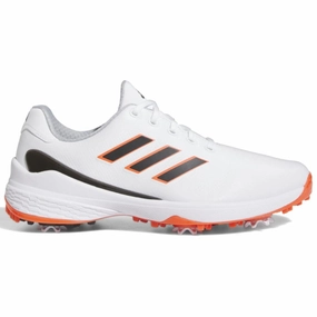 adidas ZG23 Spiked Waterproof Shoes - FTWR White/Silver Metallic/Semi Solar Red Adidas golf footwear options